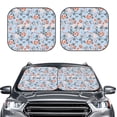 thumbnail image 2 of Windshield Sun Shade, Rose Flowers Blue A Foldable Car Sun Shade Windshield For Front, 2 Pieces, 2 of 4
