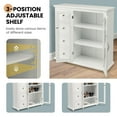 thumbnail image 6 of Giantex Sideboard Buffet Cabinet w/4 Drawers & Dual-Open Glass Doors, Kitchen Buffet Storage Cabinet, White, 6 of 9