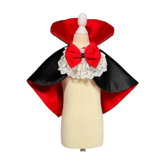 BAIANNAN Dogs Halloween Vampire Cape Prince Puppy Pet Cosplay Clothes for Small Medium Dogs Christmas Dress Up Festival Outfits