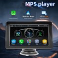 thumbnail image 2 of Radio De Coche Radio FM de 7 pulgadas HD 1024P Carplay inalámbrico Android Auto MP5 Player (5300A) Wdftyju Accesorios para autos y motos, 2 of 9