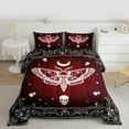thumbnail image 2 of Homewish Abstract Skull Moth Bedding Comforter Set 2pcs for Teens,Gothic Style Twin Comforter Sets Microfiber,Black Red Breathable Bedding Set,Ultra Soft Home Decor,Reversible, 2 of 8