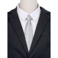 thumbnail image 5 of INSPIRE CHIC Unisex Pre-tied Colorful Cute Pattern Elastic Neck Short Ties for School Uniforms Black-Dots on White One Size, 5 of 5