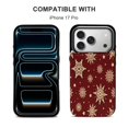thumbnail image 5 of Snowflakes And Stars on Red Leather Wallet Case for iPhone 12 mini Wallet Case Card Holder Flip, 5 of 8