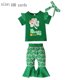 thumbnail image 2 of Baby St Patricks Day Outfit Body para niña Camiseta Estampada Top Pantalones Largos Ropa para niños, 100, 2 of 6