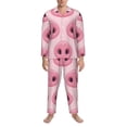 thumbnail image 3 of Fotbe Pig Nose Pijama de Hombre con Estampado de Manga Larga, Conjunto de 2 Piezas, Ropa de Dormir Suave y Cómoda con Bolsillos-Small, 3 of 7