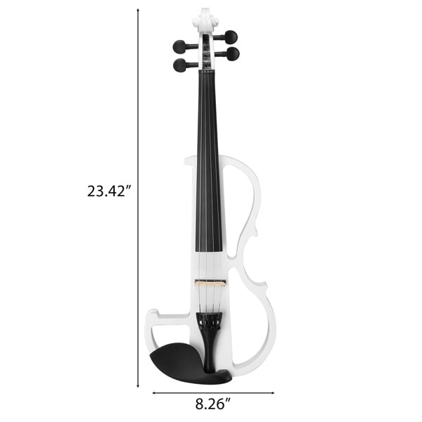 Alvantor 4/4 Full-Size Electric Violin for Beginners with Case, Bow, Rosin, and Headphones