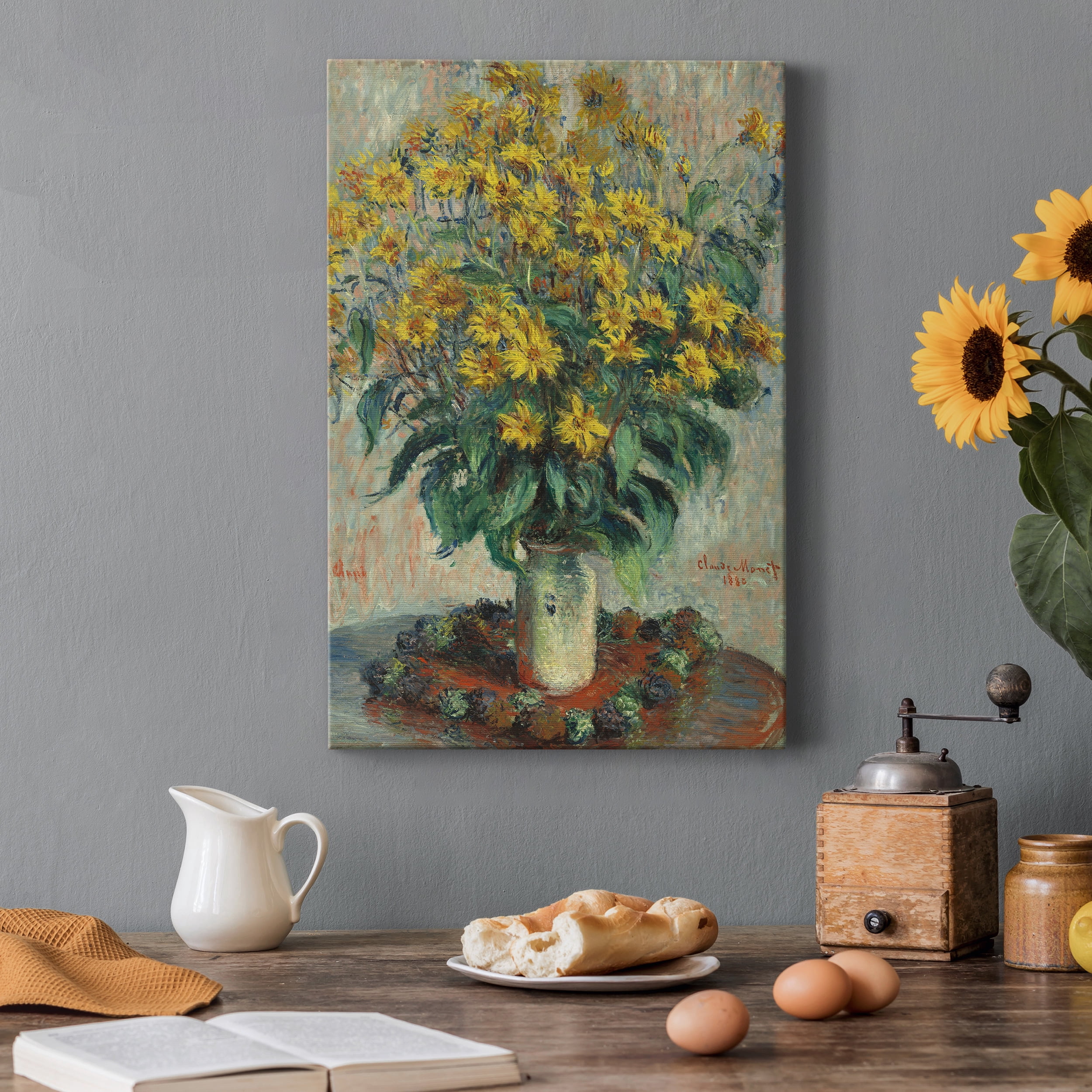 Jerusalem Artichoke Flowers Premium Gallery Wrapped Canvas - Ready to Hang - 40 x 60