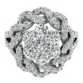 thumbnail image 4 of 1.40 CT Braided Halo Split Shank with Illusion Solitaire Cluster Ring 18K White Gold (G,VS), 4 of 5