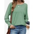 thumbnail image 3 of Women's Casual Tops Loog Sleeve Loose Blouses T Shirts, 3 of 7