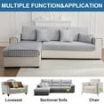 thumbnail image 2 of Eurhowing Plush Sofa Cover, Non-Slip Sofa Slipcover for Corner L Shape 1 2 3 Seater, Soft Warm Velvet Sofa Cushion Covers (Gray, 90x90cm), 2 of 8