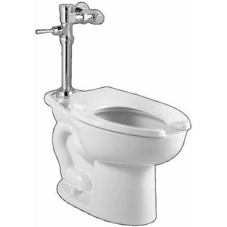 American Standard 2854.016.020 Commercial Madera Toilet with Manual Flushing Valve Combo, White