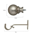 thumbnail image 3 of Elrene Home Fashions Cordelia Single Curtain Rod with Globe Ball Finial, Polished Nickel, 48" x 86", 3 of 4