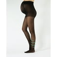 thumbnail image 4 of Calzitaly Maternity Pantyhose Stocking with Bellyband, Italian Hosiery, Pregnancy Tights 20 Denier with Reinforced Toe and Leg Support, Flat Seams and Cotton Gusset,Black Small, 4 of 7