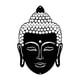 thumbnail image 1 of Decoración de pared con cabeza de Buda, obra de arte, regalo, adorno colgante, letrero budista para festividades, jardín, interior/exterior, sala de e, 1 of 9
