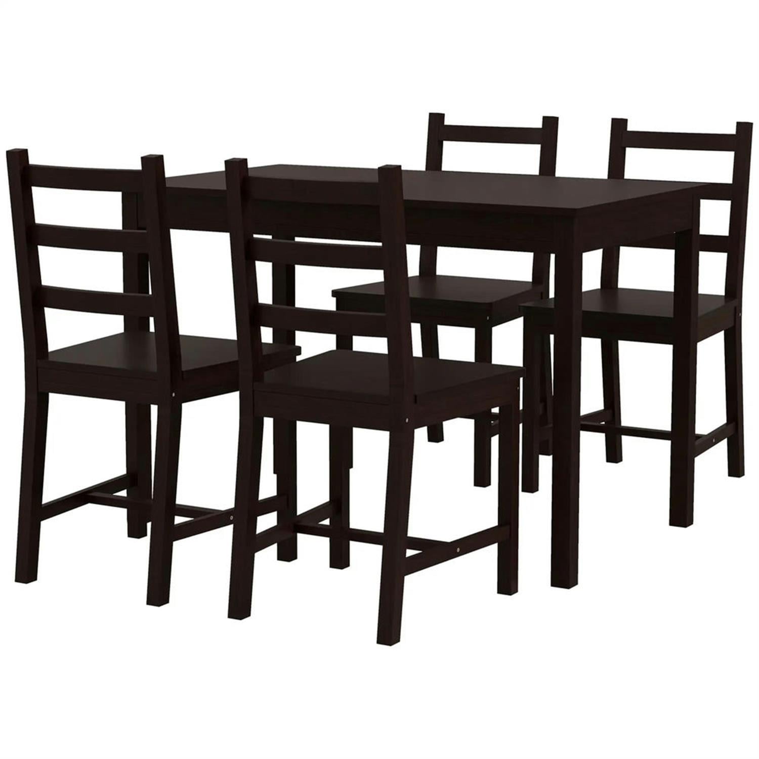 Demi Bonn 5 Piece Dining Table Set for Small Spaces, Modern Kitchen Table and Chairs for 4 Dining Room Set with Chairs Home Furniture Rectangular, Brown