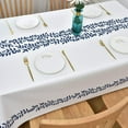 thumbnail image 5 of Wipeable Waterproof Tablecloth Vinyl Tablecloths for Rectangle Tables Heavy Duty PVC Tablecloth for Kitchen Dining Table(Rattan, 78'''' x 60''''), 5 of 6