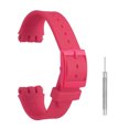 thumbnail image 1 of Correa de reloj de silicona Uxcell de 19 mm, correas suaves de liberación rápida con hebilla de plástico y barra de resorte de acero inoxidable para hombres y mujeres, rojo rosa, 1 of 7