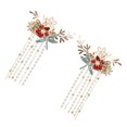 thumbnail image 3 of Dragonfly Tassel Hair Clips Hairpin for Back and Side Hairstyles Alloy Assorted Color 2Pcs, 3 of 3