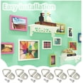 thumbnail image 4 of 100Pcs Picture Hanger Hooks 22mm Small D Ring Single Hole Picture Hangers Triangular Ring Picture Frame Hooks for Hanging Artwork Home Decoration (Silver/XK-SJ), 4 of 6