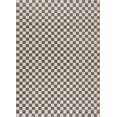 thumbnail image 2 of Hauteloom Kaysar Living Room, Bedroom Machine Washable Area Rug - Square Piles, Checkered - White, Moss Green - 5'3" x 7', 2 of 12