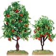 thumbnail image 1 of 2 mini árboles de manzana artificiales, modelos de árboles pequeños para maquetas de trenes, decoración de árboles frutales simulados., 1 of 8