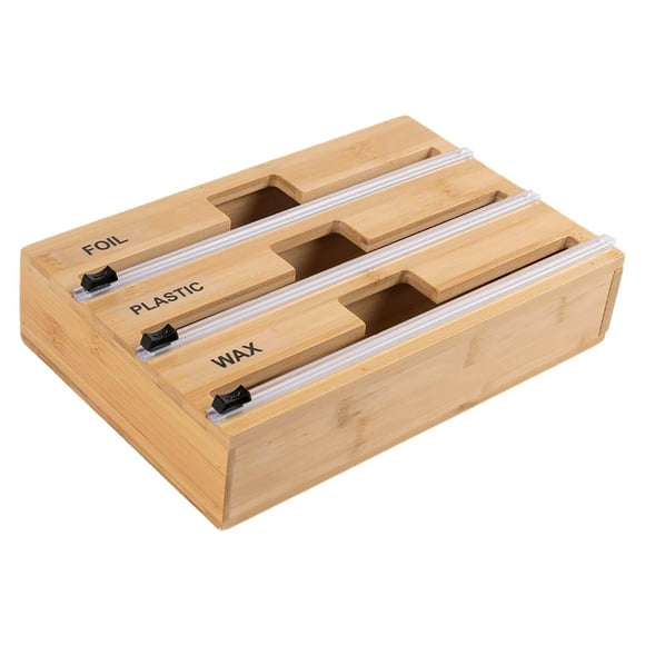 Wrap Dispenser With Cutter Wrap Foil And Wax Paper Dispenser For Kitchen Drawers Roll Storage Rack Small Containers with Lids for Organizing Sealed Storage Container Long Storage with Lids Pantry