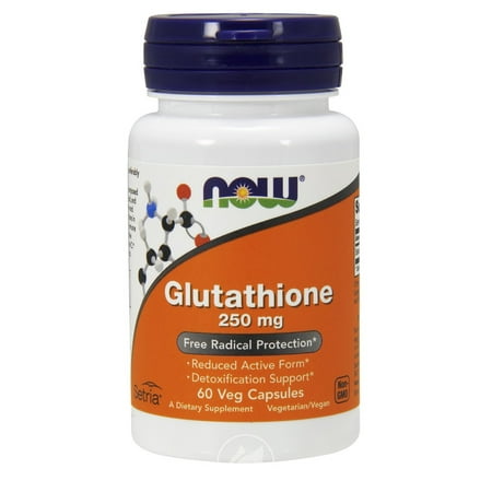 Now Foods L-Glutathione 250mg, 60 caps, Pack of 2