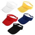 thumbnail image 2 of 5 Pcs Visière Chapeau Réglable Polyester Ombrage pour Hommes Femmes Activités Extérieures, 2 of 9