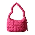 thumbnail image 4 of DGMIOCS Puffer Tote Bag 2026 Women Quilted Crossbody Pleated Carryall Shoulder Bag Ladies Gym Handbag Colorful Pad Puff Purse Hot Pink, 4 of 4