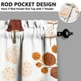 thumbnail image 4 of 3-Piece Thanksgiving Kitchen Curtain Set - Ruffled Valance and Tier Curtains with Rod Pocket, Fresh Fall Harvest Pattern for Farmhouse Kitchen Windows Decor, 54"x18" + 27.5"x36"x2, 4 of 5