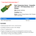 thumbnail image 2 of Water Temperature Sensor - Compatible with 1994 - 1997 Mazda Miata 1.8L 4-Cylinder 1995 1996, 2 of 2