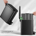 thumbnail image 4 of DFS 1.6 Gal / 6L Small  Trash Can with Soft Close Lid, Stainless Steel Step Pedal Garbage Can with Removable Inner Bucket, Perfect for Small Bathroom, Bedroom, Office - Matte Black, 4 of 8