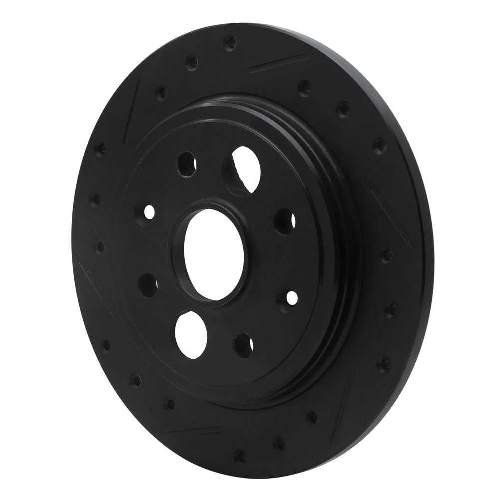 Dynamic Friction Company 633-58000L DFC Brake Rotor - Drilled And Slotted - Black