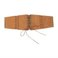 thumbnail image 3 of Women Steampunk Corset Belt Medival Elastic Waist Belt for Dresses Khaki Free Size, 3 of 5