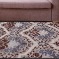 thumbnail image 6 of Chloe Non-Slip Floral Damask Indoor Washable Area Rug by Blue Nile Nills, 6 of 6