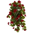 thumbnail image 2 of Nearly Natural 29in. UV Resistant Geranium Artificial Hanging Plant (Indoor/Outdoor) - Set of 2, 2 of 5