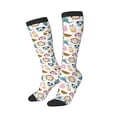 thumbnail image 2 of Fotbe Cartoon Animals print Women's Men's Novelty Crew Socks Cotton Socks Knee High Socks for Walking,Running,Nurses,Pregnancy, 2 of 8