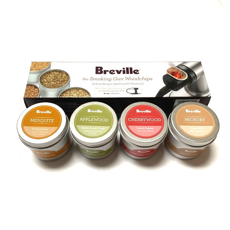 Breville Assorted 4 Pack of Woodchips for Brevilles Smoking Gun