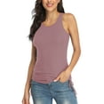 thumbnail image 2 of Attraco Women's Wide Shoulder Side Drawstring Vest Sleeveless Tank Top Casual Layering Camisole, 2 of 6