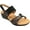 Black Metallic Python Leather, variant on Women's Revere Comfort Shoes Tahiti Wedge Sandal