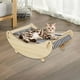 thumbnail image 1 of Cama Columpio Hamaca para Gatos, Tumbona Mecedora para Gatos, Silla para Dormir Elevada de Madera, Cama Hamaca Mecedora para Perros, Silla Columpio Pa negro, 1 of 8