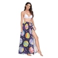 thumbnail image 2 of FORMRS Womens Long Sarong Beach Wrap Semi-Sheer Bikini Skirt Bathing Swimsuit Cover Up, Colorful Candies, 2 of 7