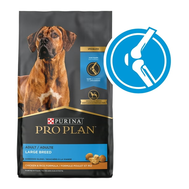 Purina Pro Plan With Probiotics Large Breed Dry Dog Food, Shredded