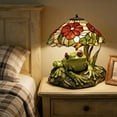thumbnail image 4 of YZEGDCH Frog Flower Stained Lamp, Frog Night Light, Frog LED Reading Light Lamp, Table Lamp, Decoration, Energy-Efficient LED, Rechargeable, for Desk, Counter, Nursery, Home Bedroom, 4 of 6
