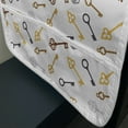 thumbnail image 3 of Steampunk Microwave Oven Cover, Pattern of Different Shape Vintage Keys in Pastel Colors on White Background, Water Resistant Organizer with Pockets for Kitchen, 36" x 12", Multicolor, by Ambesonne, 3 of 4