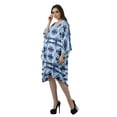 thumbnail image 4 of Moomaya Womens Georgette Short Beach Kaftan Beachwear Bikini Coverup Midi Dress, 4 of 6