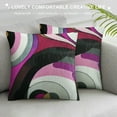 thumbnail image 3 of PHYHOO  Geometric Throw Pillow Cover,Pink Purple Black Gray Swirls Decorative Pillow Cover,Modern Geometry Pillow Cover,Abstract Chic Wavy Cushion Cover Women Room Decor, 3 of 5
