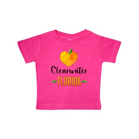 

Inktastic Clearwater Florida Orange in Heart Gift Baby Boy or Baby Girl T-Shirt