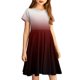 thumbnail image 2 of Girls 2025 Summer Dresses Short Sleeve Gradient Dress Soft and Comfortable Casual Summer Wear for Parties and Daily Dresses ,Sie:160, 2 of 5