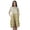 Dark Mustard, variant on Moomaya Short Sleeve Dresses Women Scoop Neckline Printed Dresses With Pockets